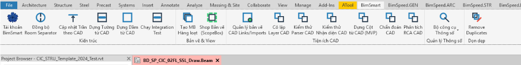 BimSmart Revit Ribbon Toolbar